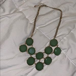 Green statement necklace